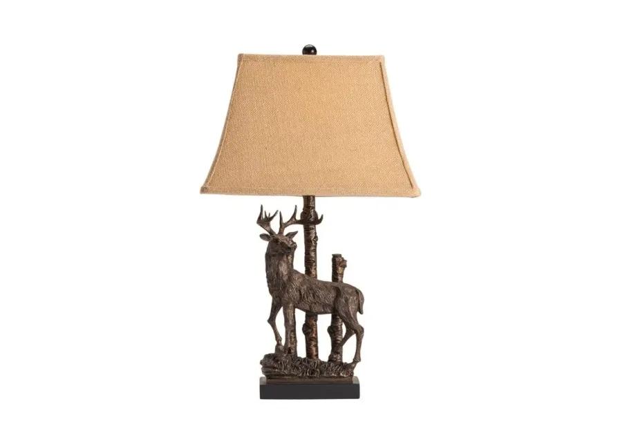 DEER RESIN BRONZE TABLE LAMP