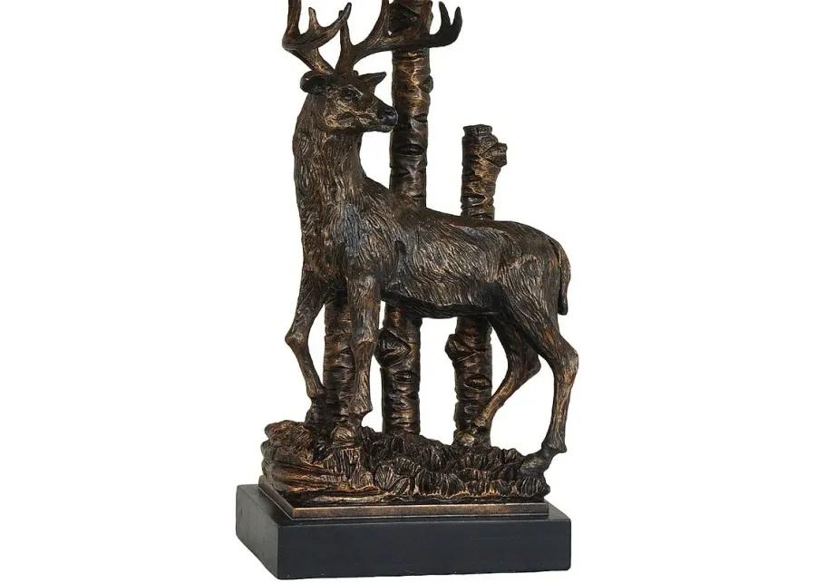 DEER RESIN BRONZE TABLE LAMP