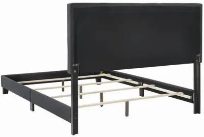 MAPES UPHOLSTERED QUEEN BED CHARCOAL BLACK