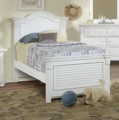 American Woodcrafters Kids/Teens Cottage Traditions Complete Twin Bed in Clean White Cottage Finish