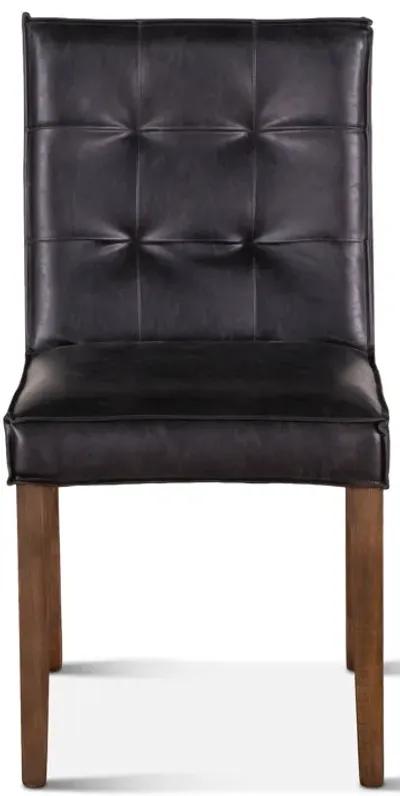 Home Trends Design Grosvenor Black Eco-Friendly Leather Dining Chair