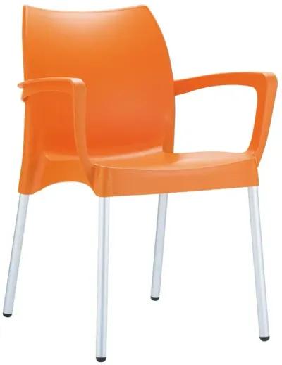 Compamia Dolce Resin Outdoor Arm Patio Chair Orange