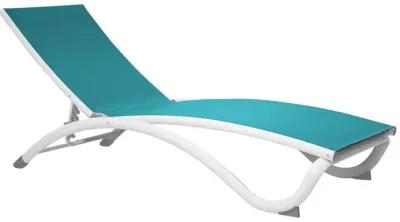 ARCH STACKABLE TEAL SLING CHAISE LOUNGER