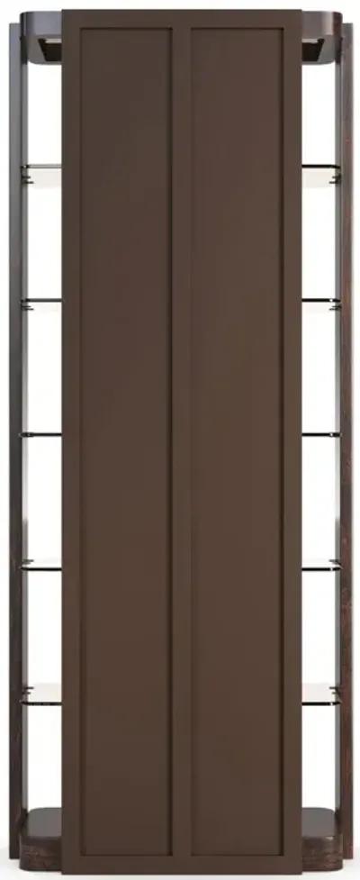 Casa Inspirata Madras Bookcase in Brunette Dark Brown Wood Finish