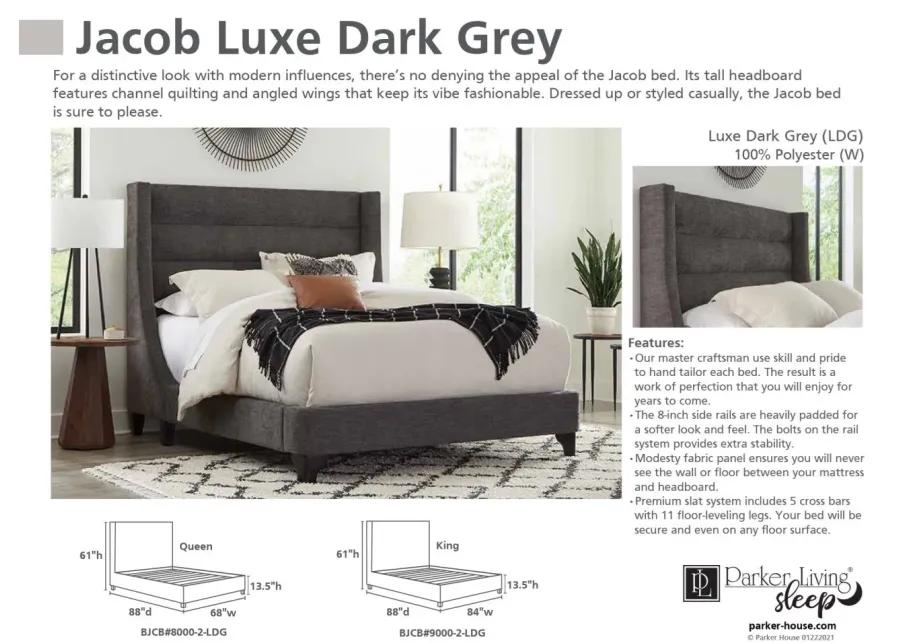 QUEEN HEADBOARD LUXE DARK GREY JACOB