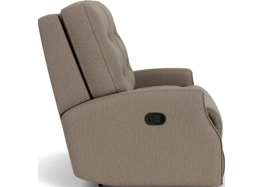 DEVON BROWN PEWTER RECLINING LOVESEAT