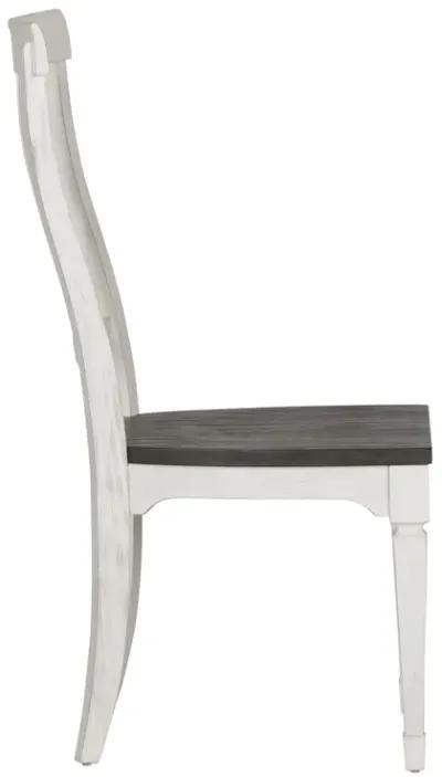 Liberty Furniture Allyson Park Wire Brushed White Slat Back Side Chair