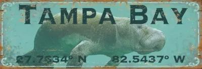 Red Horse Vintage Latitude Custom Manatee St. Pete Beach Wall Sign