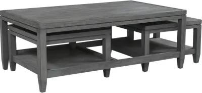 Aspenhome Preston 3-Piece Urbane Grey Nesting Coffee Table