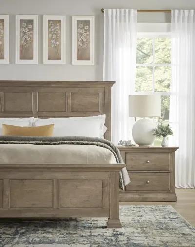 CARLISLE NATURAL GREY WINDOW PANE QUEEN HEADBOARD