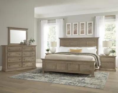 CARLISLE NATURAL GREY WINDOW PANE QUEEN HEADBOARD