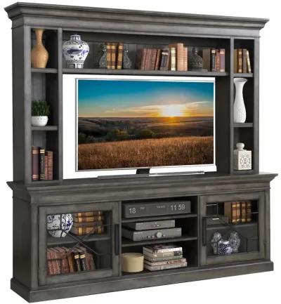 Parker House Farmhouse Rustic Entertainment Console in Birch Grey