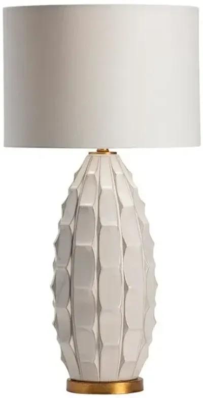 Crestview Cambridge Gold/White Table Lamp