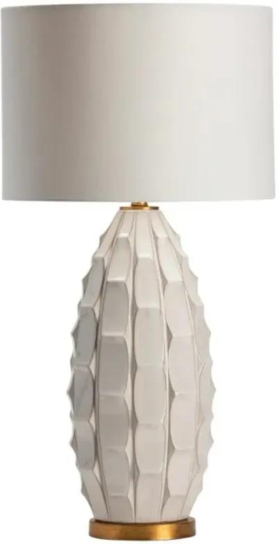 Crestview Cambridge Gold/White Table Lamp