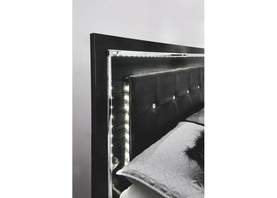 KAYDELL QUEEN PANEL BED WITH STORAGE BLACK SIGNATURE DESIGN