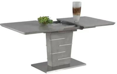 Chintaly Jezebel Concrete Veneer Top Dining Table with Butterfly Extension