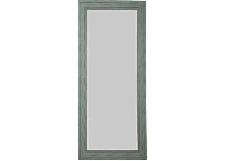 JACEE FLOOR MIRROR ANTIQUE TEAL SIGNATURE DESIGN