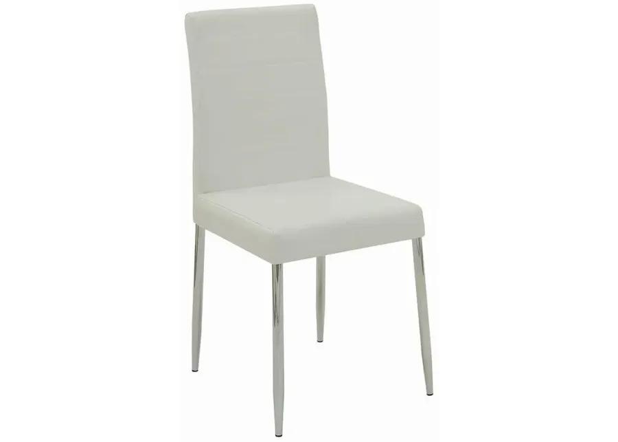 SIDE CHAIR WHITE CHROME