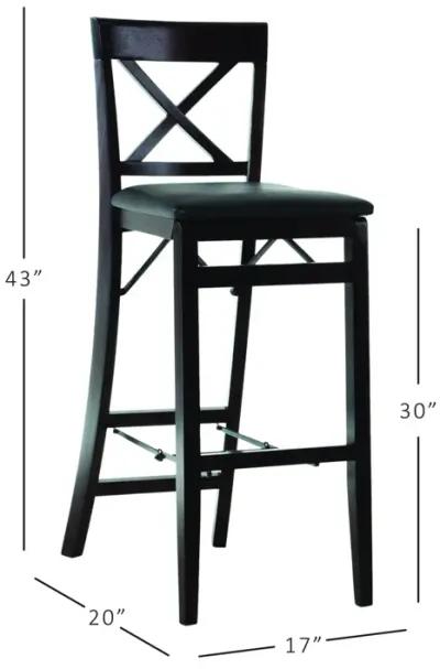 Linon Triena X-Back Folding Bar Stool