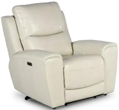 Steve Silver Laurel Ivory Leather Power Recliner