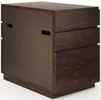 Mattone Lateral File In Brunette Dark Brown Wood Finish