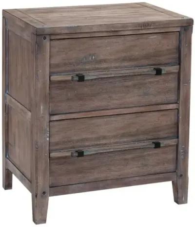 American Woodcrafters Aurora 2-Drawer Nightstand in Weathered Grey