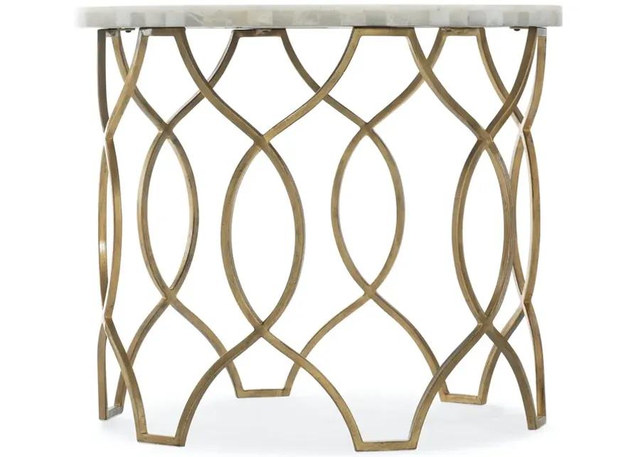 MELANGE CORRINA ROUND LAMP TABLE