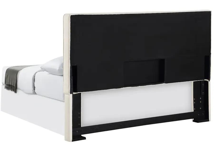 IZZY QUEEN FULL HEADBOARD SAND (SELF WELT DETAIL)