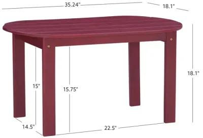 Linon Adirondack Red Coffee Table