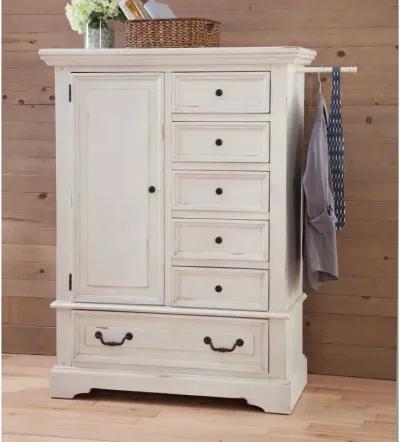 STONEBROOK DISTRESSED ANTIQUE WHITE STONEBROOK GENTLEMAN'S CHEST