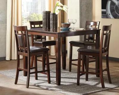 Ashley Bennox Brown Counter Height Dining Table & Bar Stools