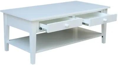 John Thomas Destinations Spencer Coffee Table in Pure White