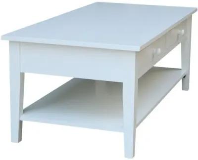 John Thomas Destinations Spencer Coffee Table in Pure White