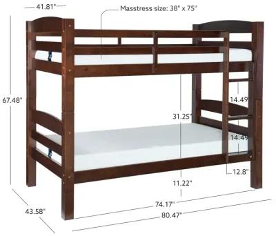 Kids/Teens Levi Espresso Bunk Bed