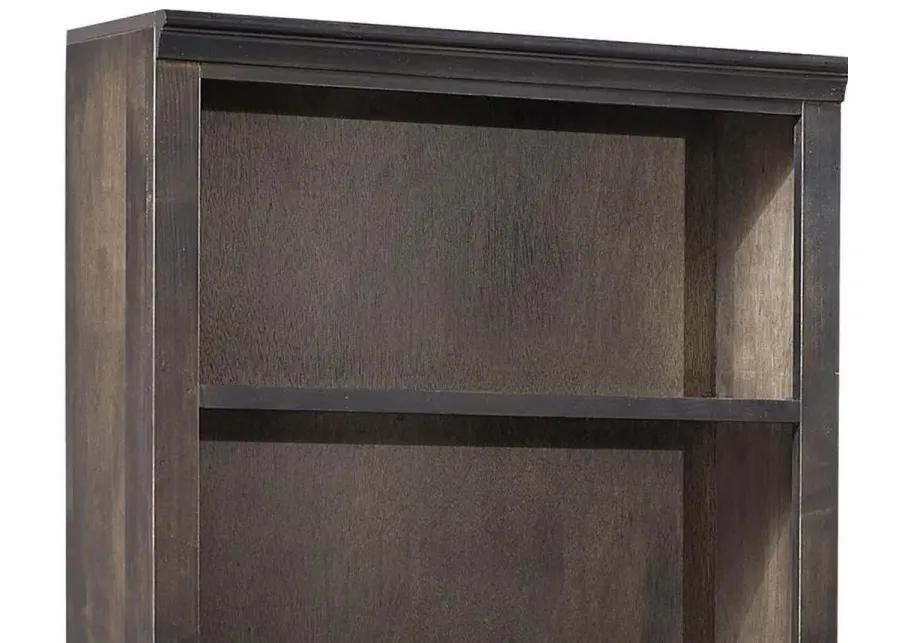 CHURCHILL 48 INCH GHOST BLACK BOOKCASE WITH 2 FIXED SHELVES