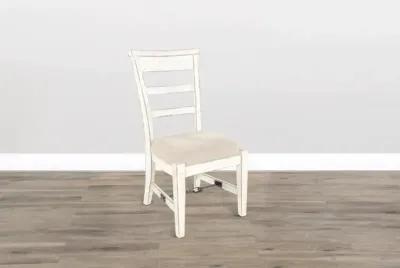 Sunny Designs Marina White Sand Black Sand Arm Dining Chair Cushioned Seat