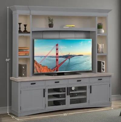 Parker House Americana Modern Collection Dove 92 Inch Media Entertainment Center