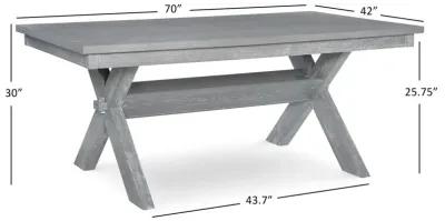 TURINO WEATHERED GREY RECTANGLE DINING TABLE