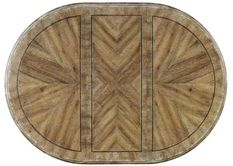 CHATELET ROUND DINING TABLE WITH ONE 20 INCH LEAF