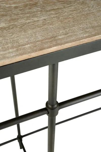 FENWAY 74 INCH SOLID WOOD & METAL SOFA CONSOLE TABLE IN PICKLED MANGO