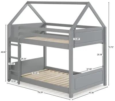 Kids/Teens Maison Twin Grey Bunk Bed