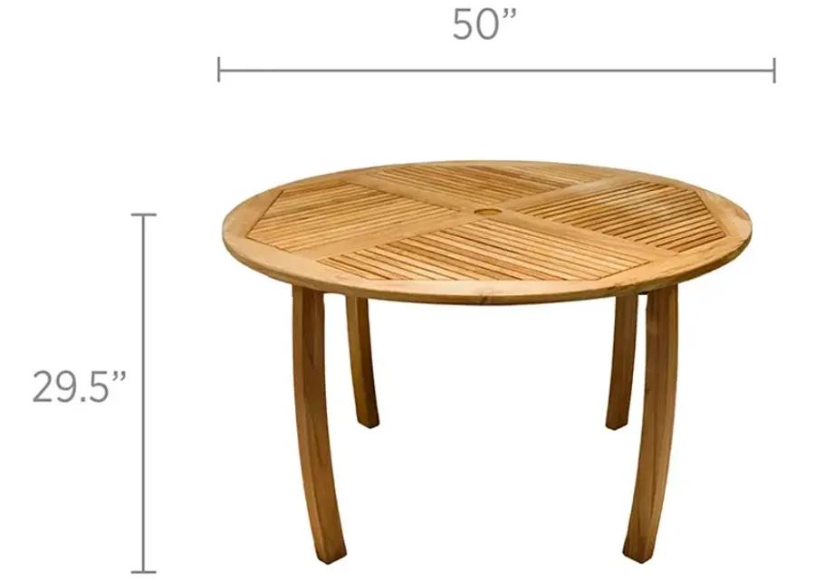 50 INCH ROUND OUTDOOR STATIONARY DOLPHIN TABLE