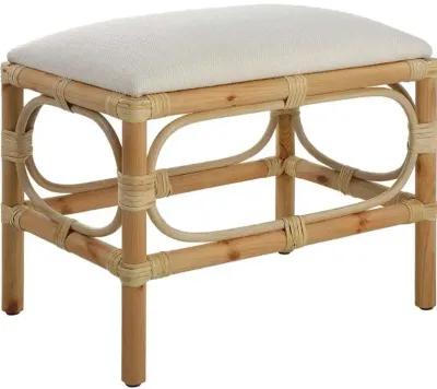 Uttermost Laguna Natural/White Small Bench