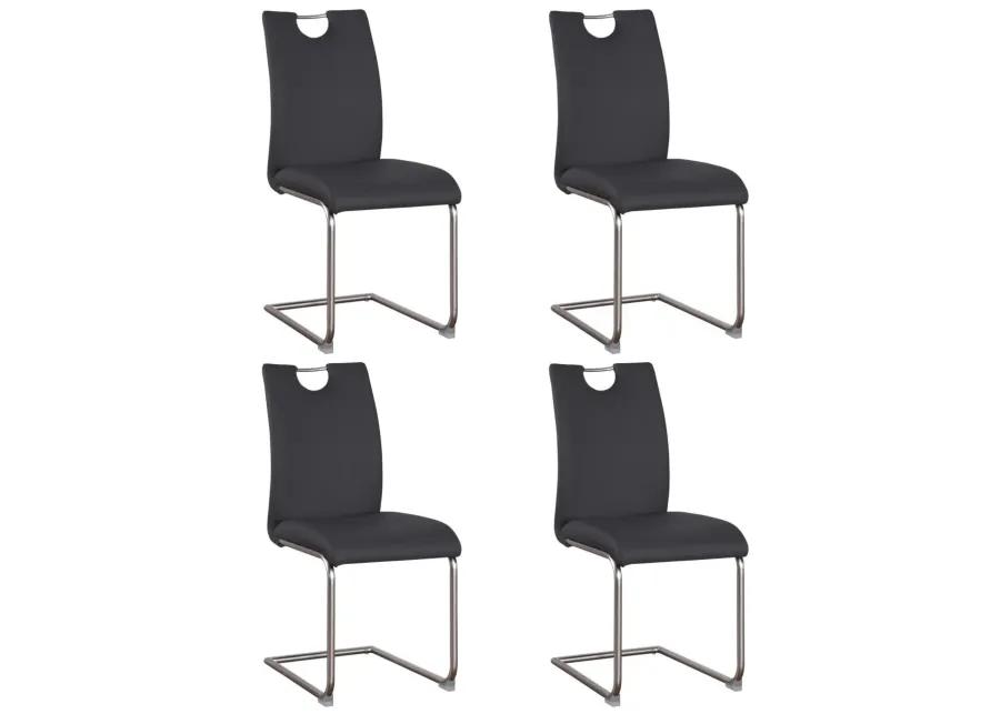 CARINA BLACK HANDLE BACK CANTILEVER SIDE CHAIR