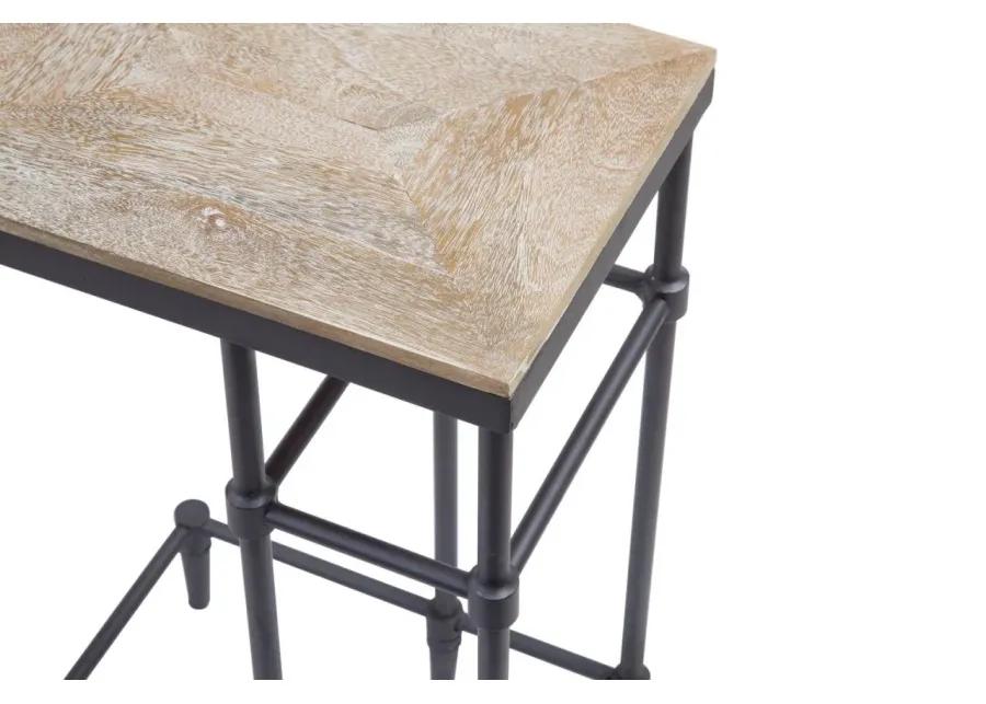 FENWAY SOLID WOOD SQUARE END TABLE IN PICKLED MANGO