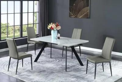 Chintaly Alexandra Dining Set with Extendable Dining Table & 4 Side Chairs