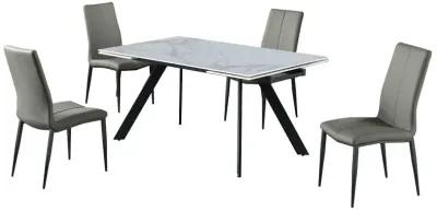 Chintaly Alexandra Dining Set with Extendable Dining Table & 4 Side Chairs