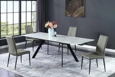 Chintaly Alexandra Dining Set with Extendable Dining Table & 4 Side Chairs