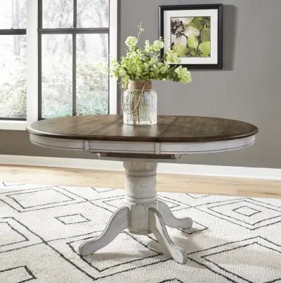 Liberty Furniture Carolina Crossing White Pedestal Casual Dining Table