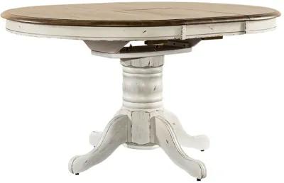 Liberty Furniture Carolina Crossing White Pedestal Casual Dining Table